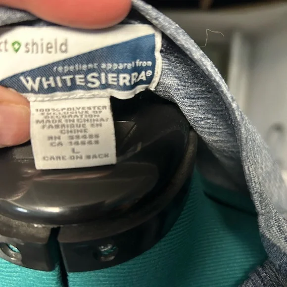 White Sierra Insect Shield Repellent Men's Heather Gray Blue Long Sleeve Shirt L - Picture 4 of 4